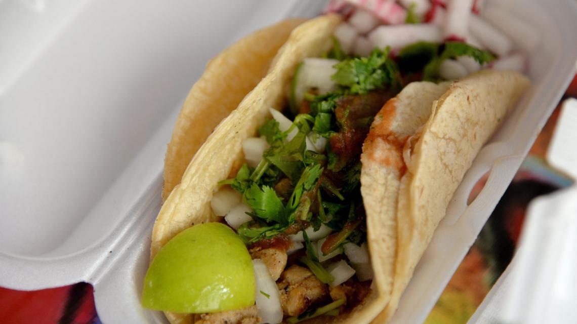 JENNA EASON/THE TELEGRAPH Macon, GA, 01/17/2020: Reporter Jenna Eason ordered the grilled chicken taco at Ricky’s Taco Shop for this week’s episode of Foodie Friday.