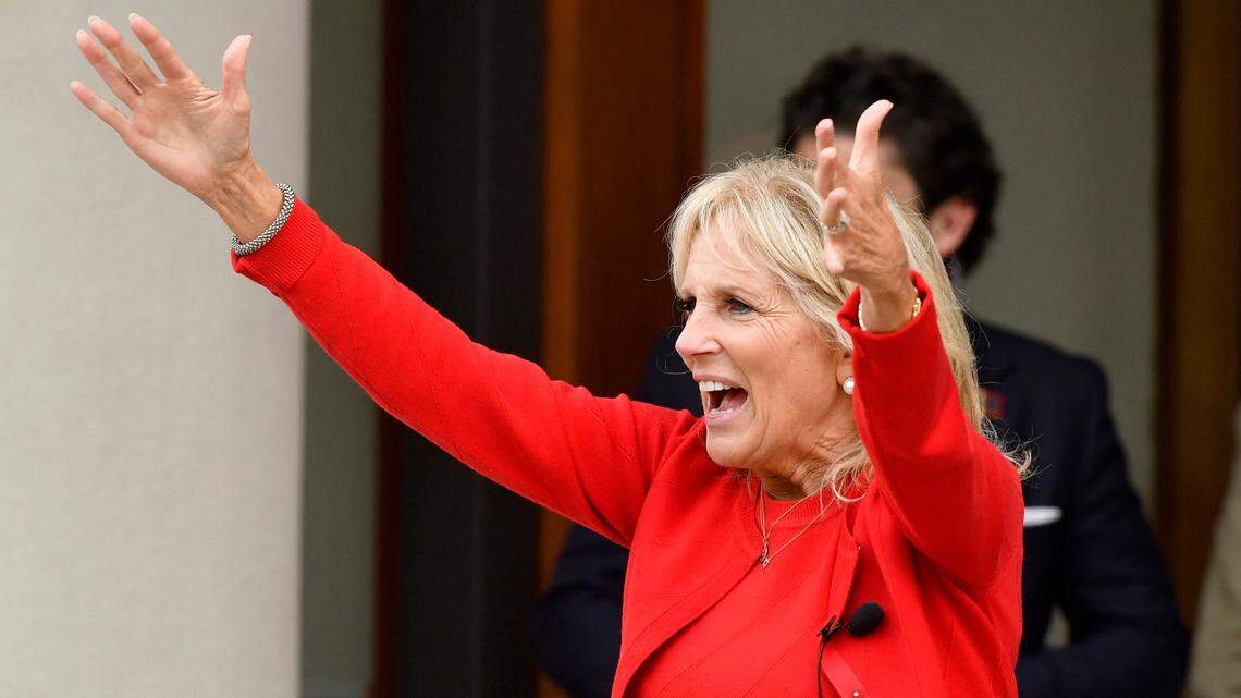 ‘We’re just trying to survive the chaos.’ Jill Biden blasts Trump in Macon speech