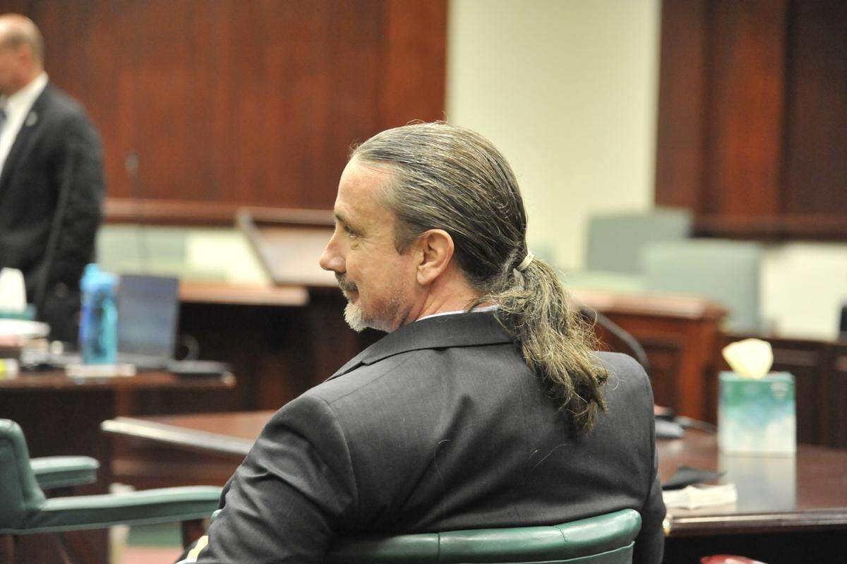 Marcus Lillard in court Tuesday morning before the start of his murder trial.