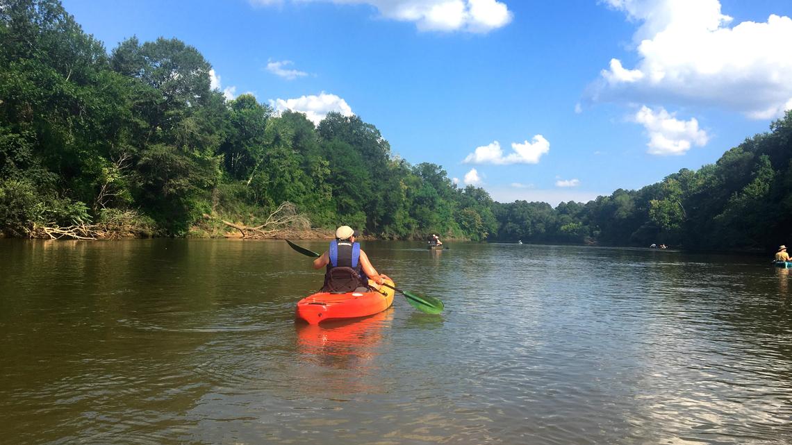 Kathleen O'Neal of Ocmulgee Outdoor Expeditions said the Ocmulgee River and the weather look great for an adventure then food and brew at Macon Beer Company.