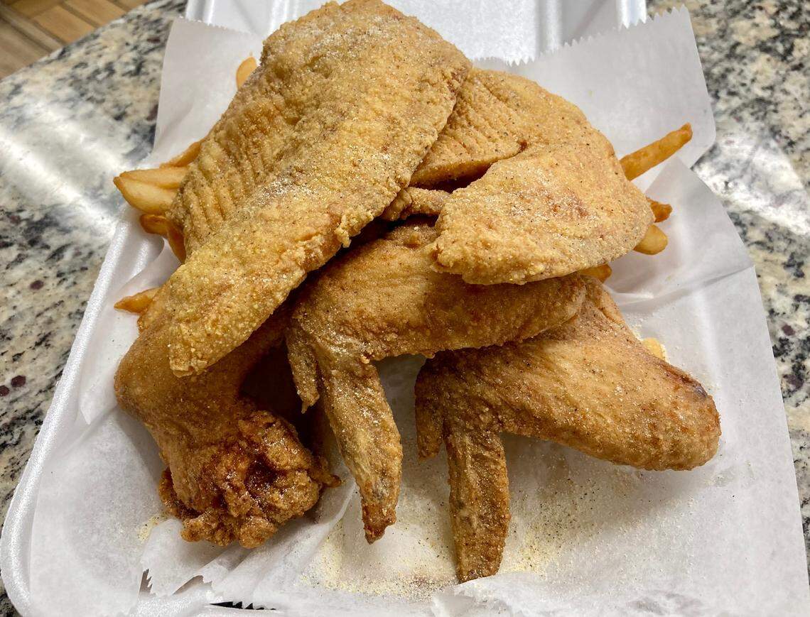 A customer favorite at JJ Fish & Chicken restaurants is the $12.99 tilapia and wings combo that includes two pieces of tilapia, three wings, fries, coleslaw and a drink.