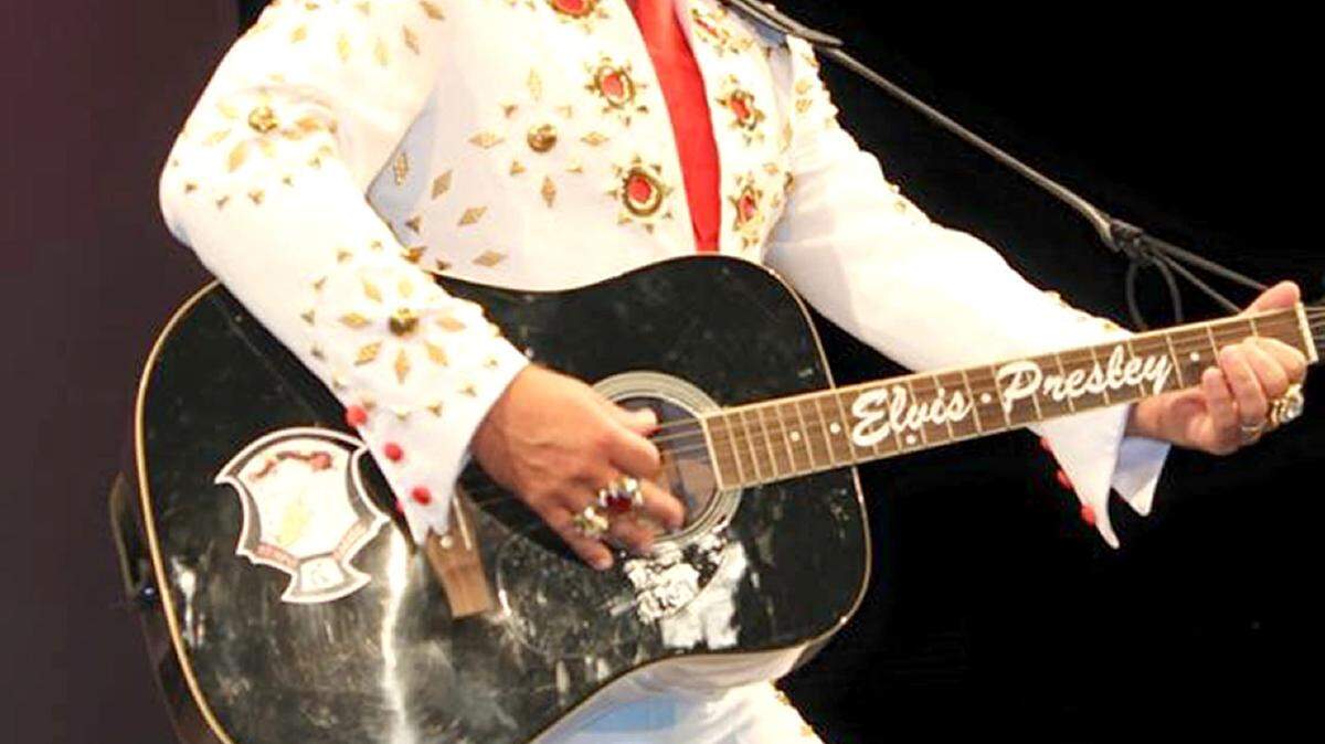 Elvis Presley impersonator Jason Sikes will perform Saturday at the Douglass Theatre.