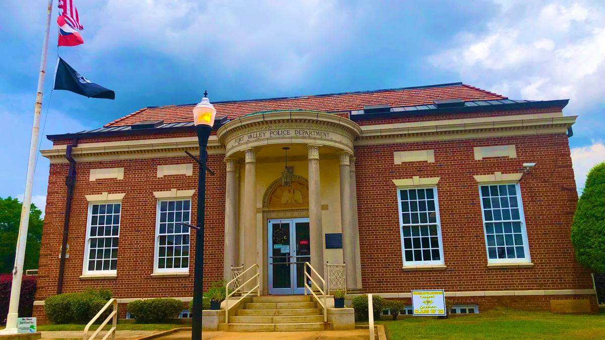 The Fort Valley Police Department sits on West Church Street in Fort Valley, Ga. The police department began enforcing a new rule on partying on Friday, Aug. 29, 2025.