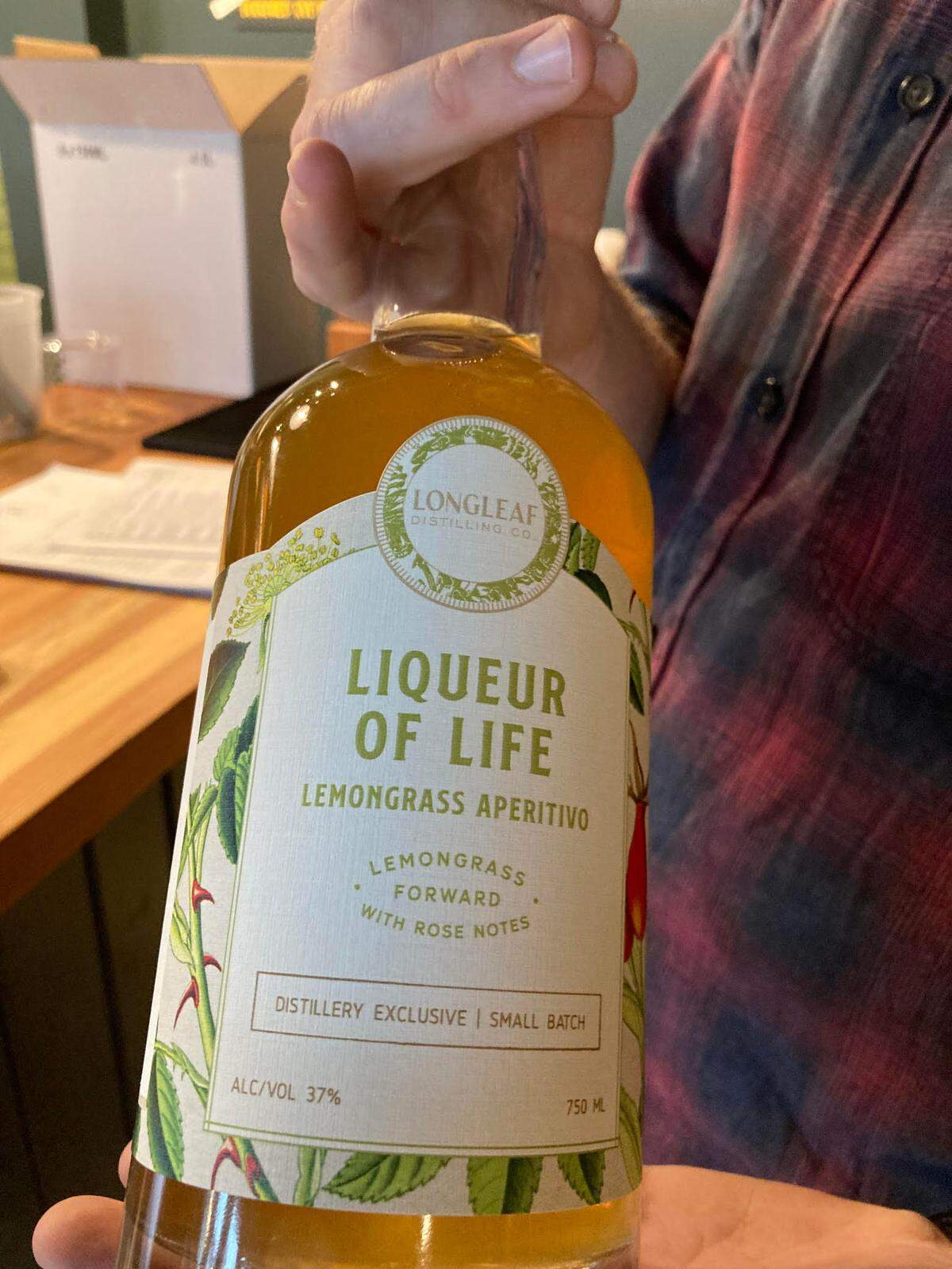 Liqueur of Life, a lemongrass aperitivo, from Longleaf Distilling Co.