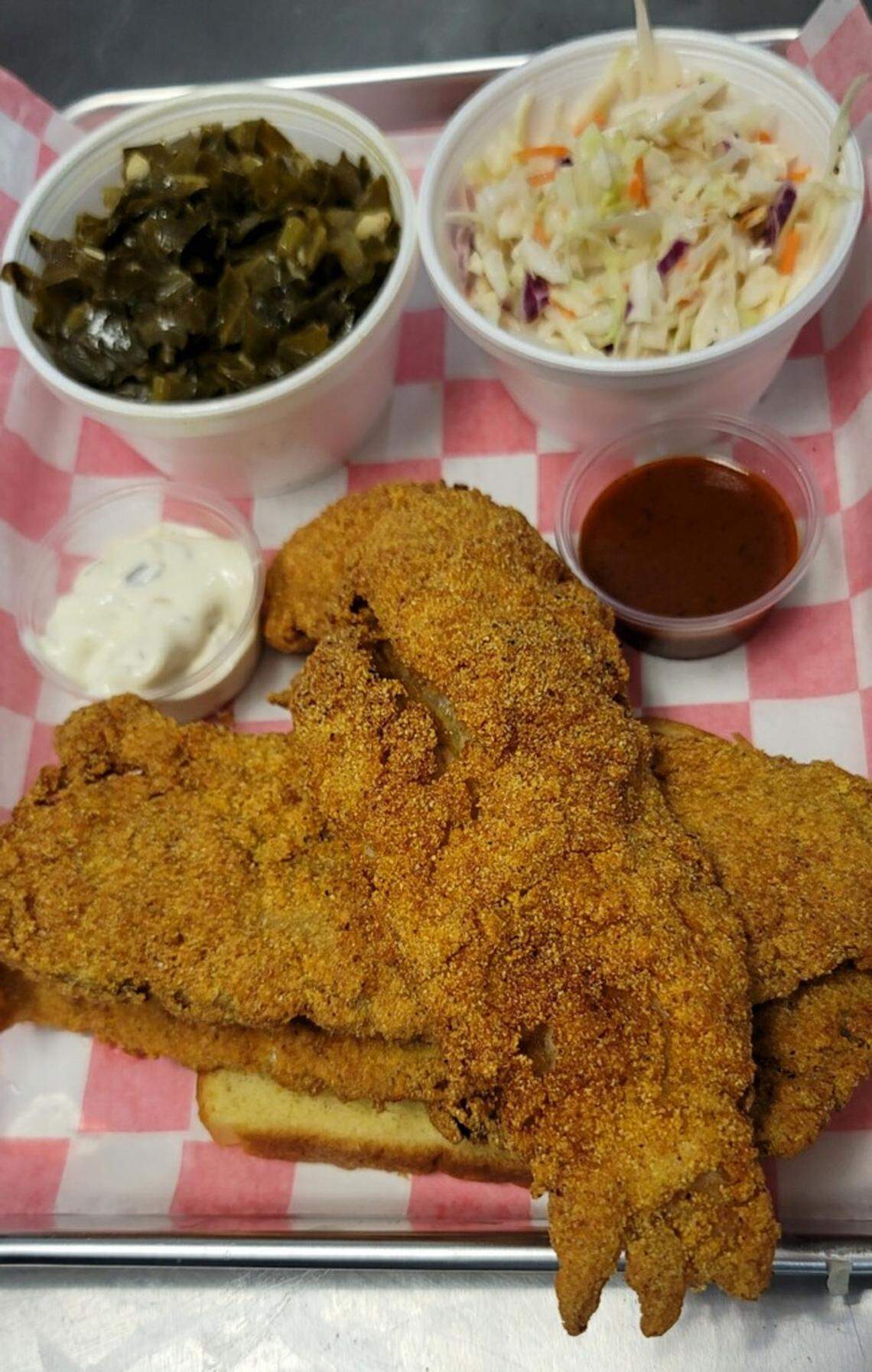 Southern fried fish dinner at The Hot Chik in Warner Robins.