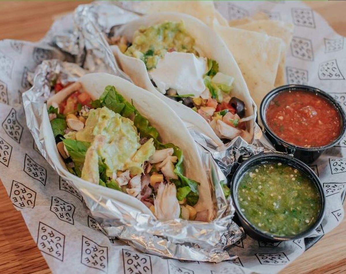 Chicken soft tacos at Surcheros Fresh Mex.