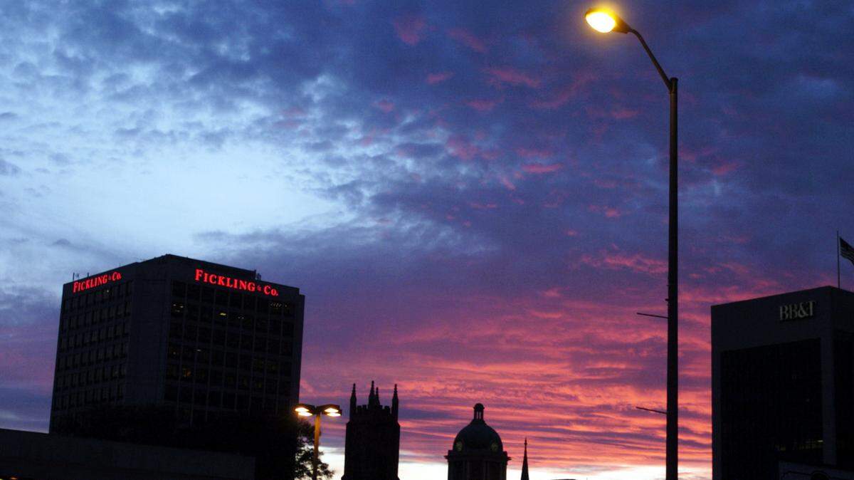 Downtown Macon's skyline is pictured.