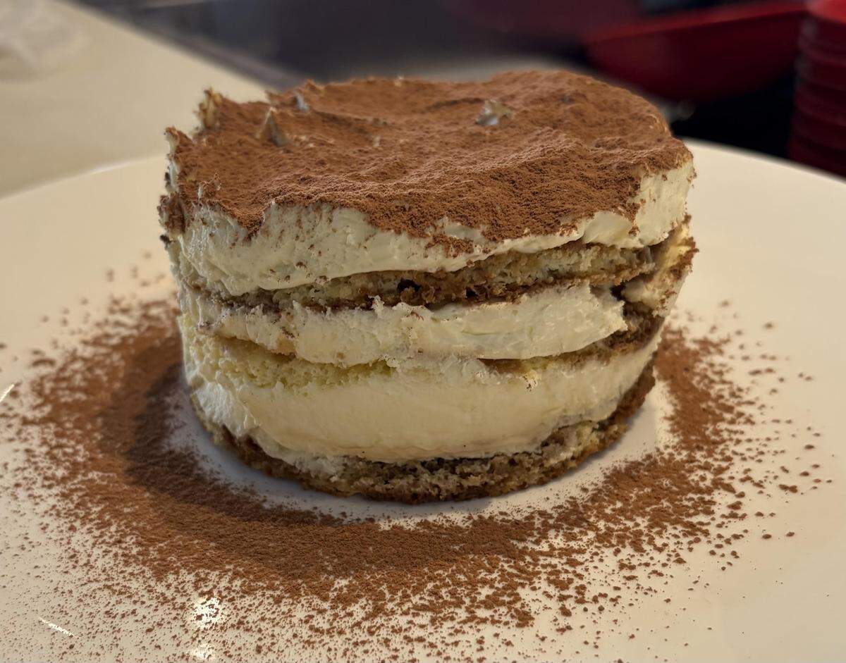 Housemade tiramisu at the new Aria Pizza off Margie Drive in Warner Robins.