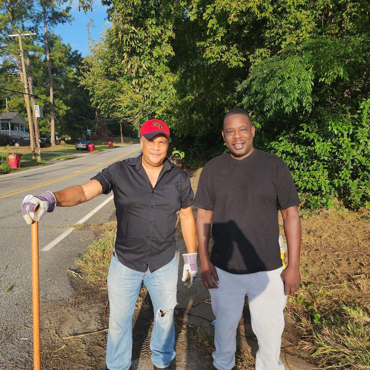 District 3 Commissioner Elect Stanley Stewart and other East Macon community members unite to trim overgrown sidewalks that interfere with student safety after ongoing complaints go unheard.