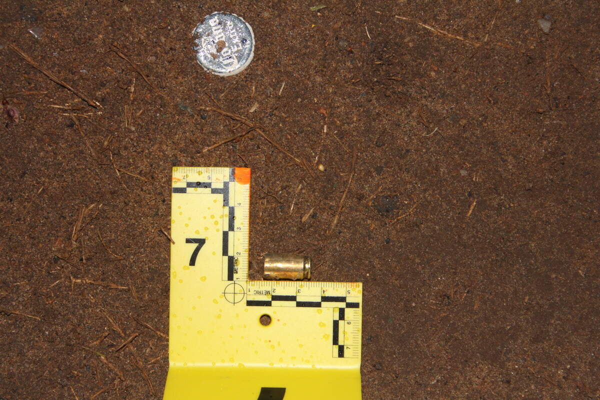 A shell casing from the shooting on Cynthia Avenue in Macon that claimed the life of Tarus Fair.