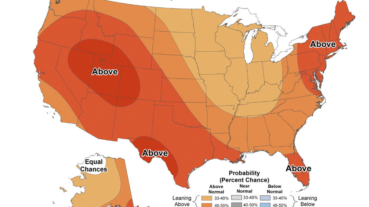A forecast issued by the National Oceanic and Atmospheric Administration projects above average temperatures for Georgia and much of the U.S. Summer 2024 was the Northern Hemisphere’s hottest on record, according to NOAA.