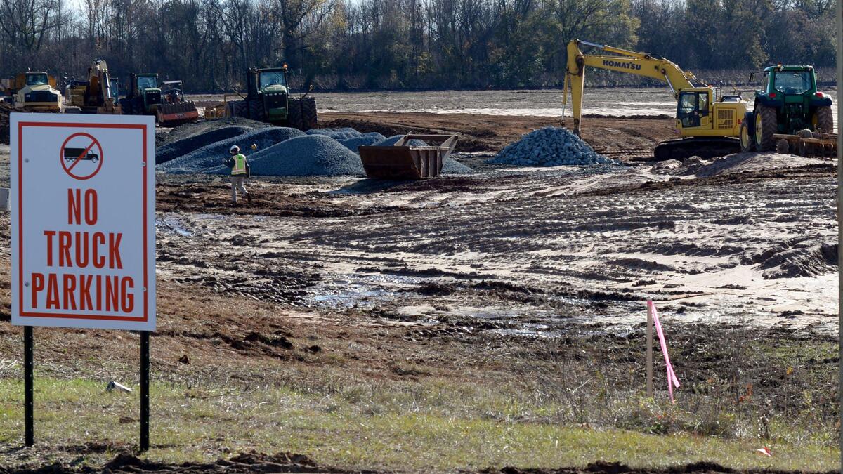 JENNA EASON/THE TELEGRAPH Macon, GA, 12/19/2019: Construction on the Buc-ee’s gas station that will sit off Interstate-75 on Russell Parkway in Warner Robins is underway.