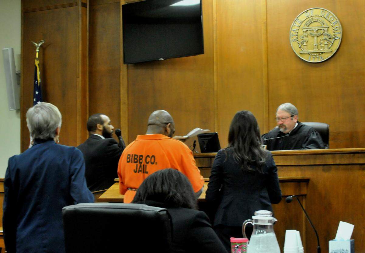 The scene in Judge Howard Z. Simms’ courtroom Tuesday as Robert Dewitt Cummings III was sentenced to life in prison.