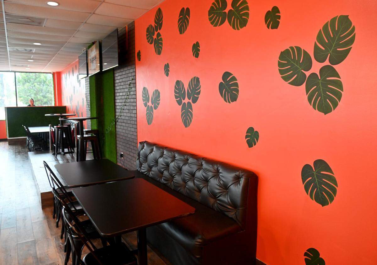 Owner Mondrika Tomlin built the booths at Prominent Bar and Restaurant in Byron.