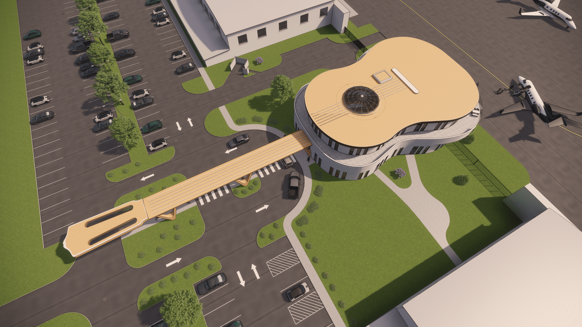 Macon using mass timber for guitar-shaped airport. Why it matters.