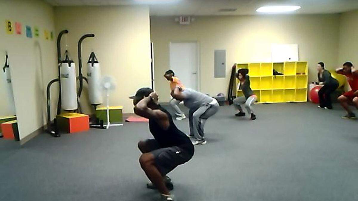SPECIAL TO THE TELEGRAPH 
Squats are an example of a compound move that builds and tones muscles all over the body.