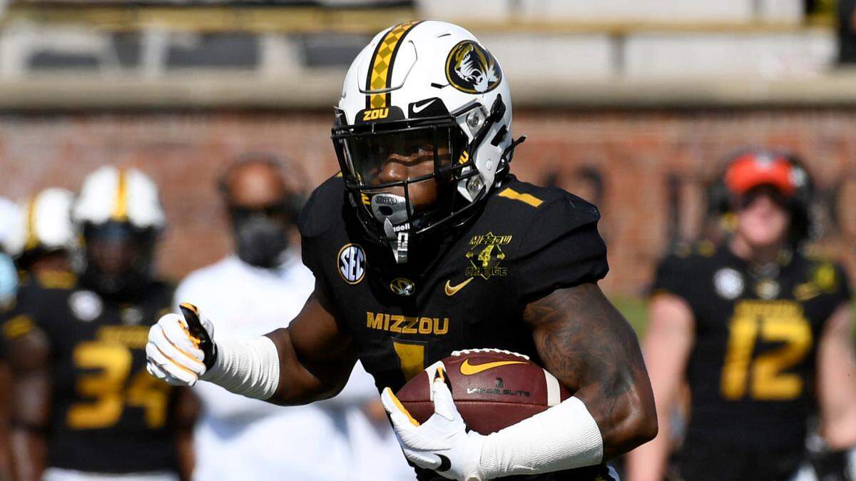 Missouri running back Tyler Badie