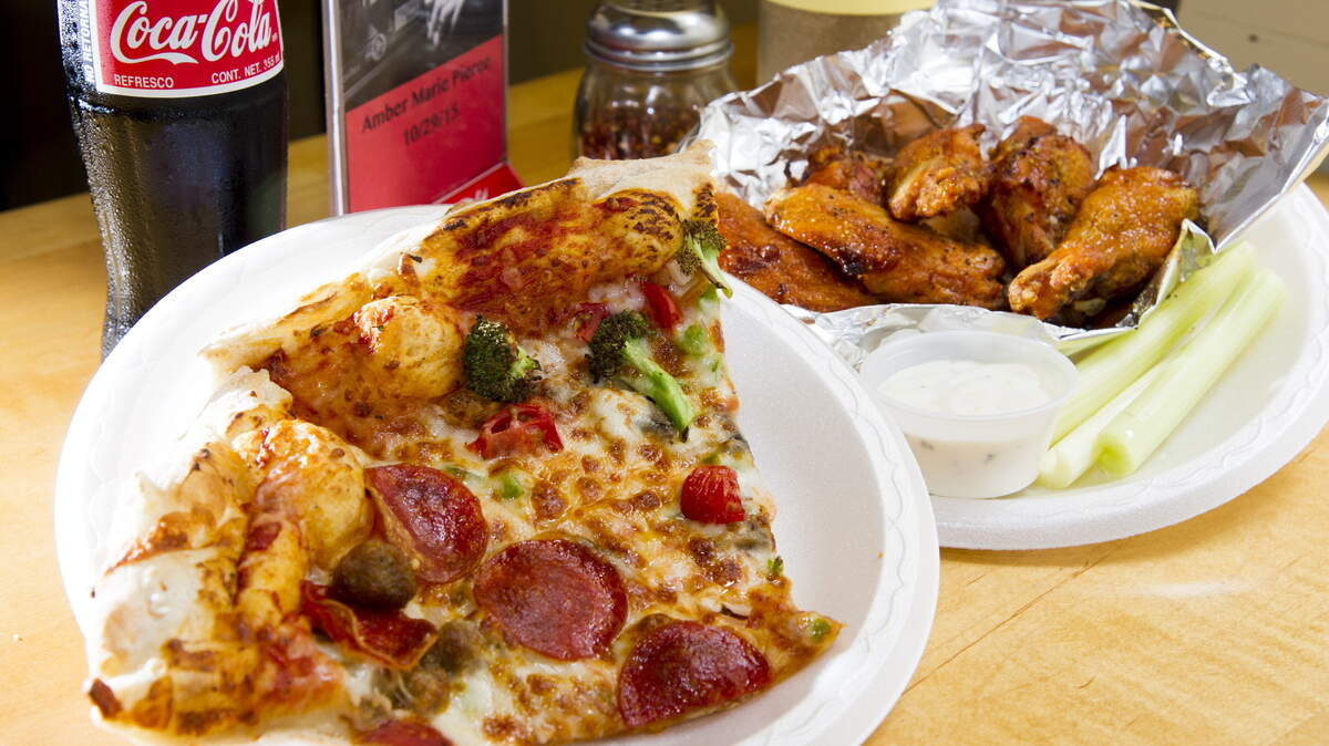 Pizza and chicken wings are among the menu items at Main Street Pizza.