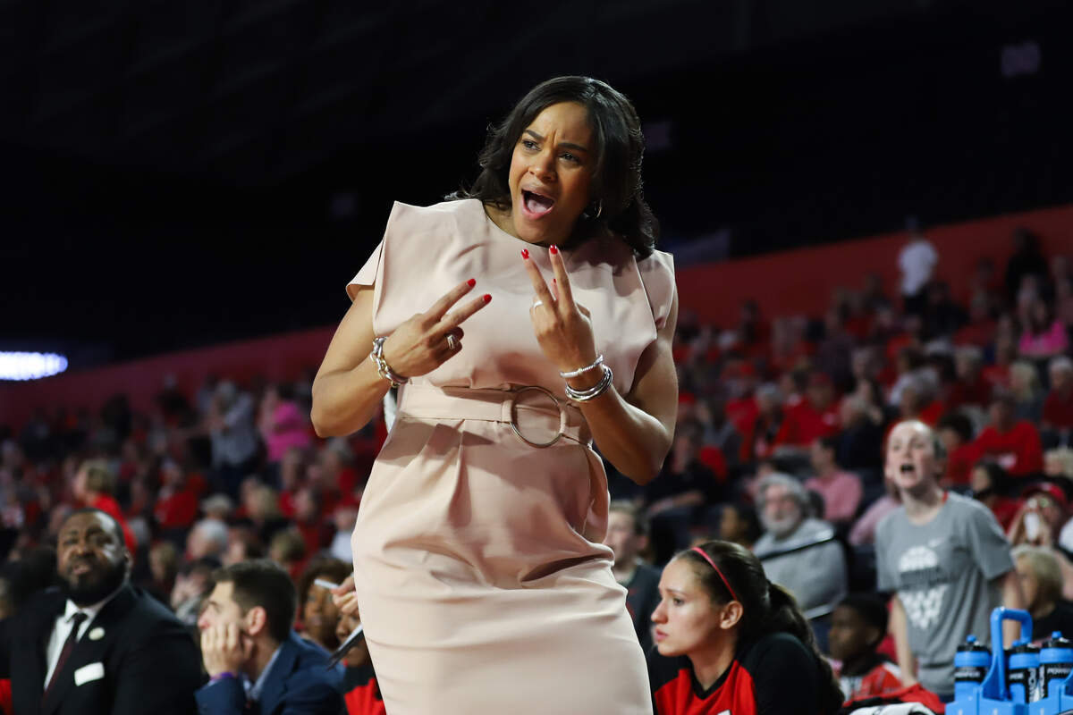 Head Coach Joni Taylor reacts to a contentious call during a game between the University of Georgia and the University of Kentucky in Stegeman Coliseum in Athens, Ga., on Sunday, March 3, 2019.