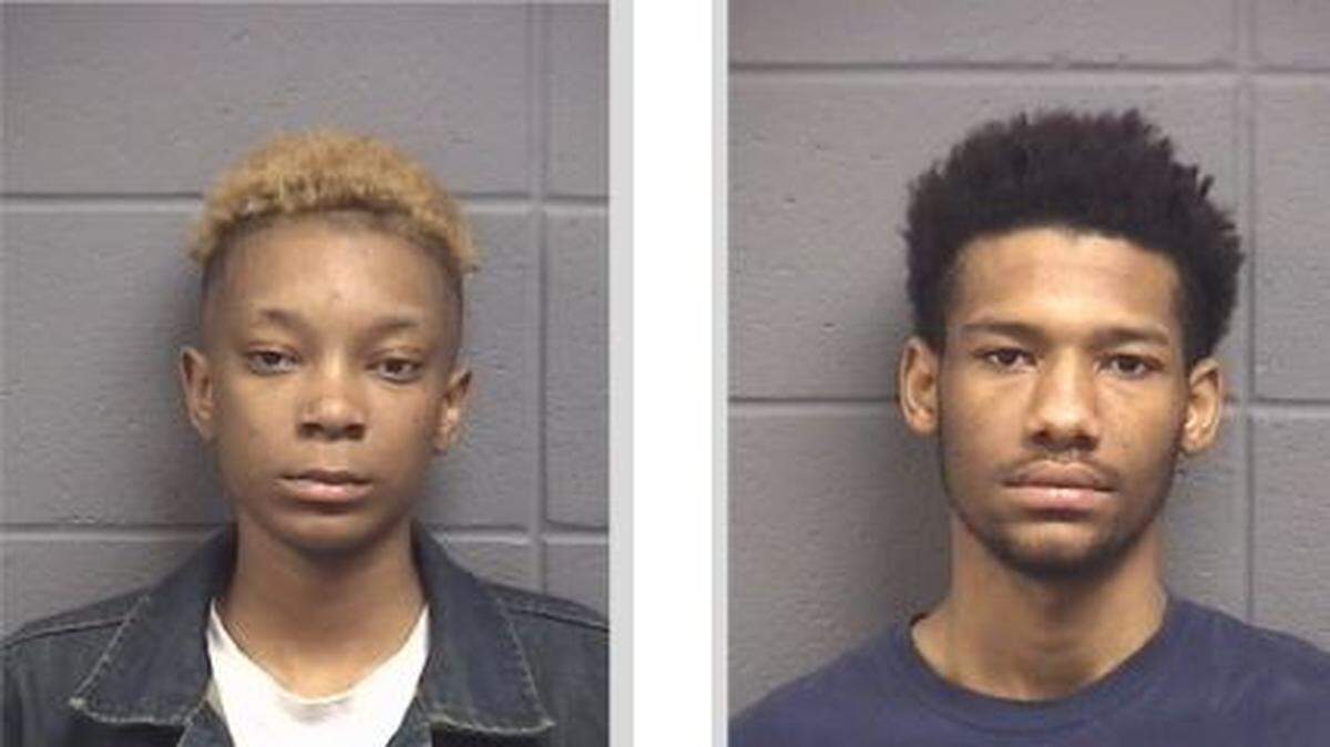 Miori Iyana Basley, left, Christopher Grant