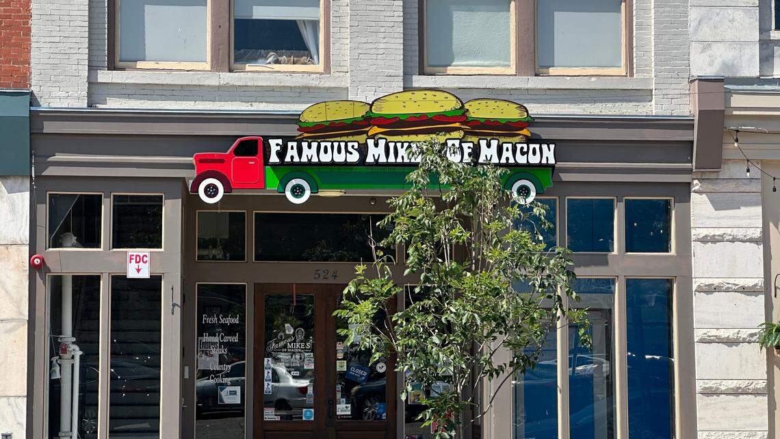 Famous Mike’s of Macon sits empty in Macon, Georgia, on June 26, 2025. The restaurant’s founder and owner Mike Seekins died Wednesday evening. (Photo/Lucinda Warnke)