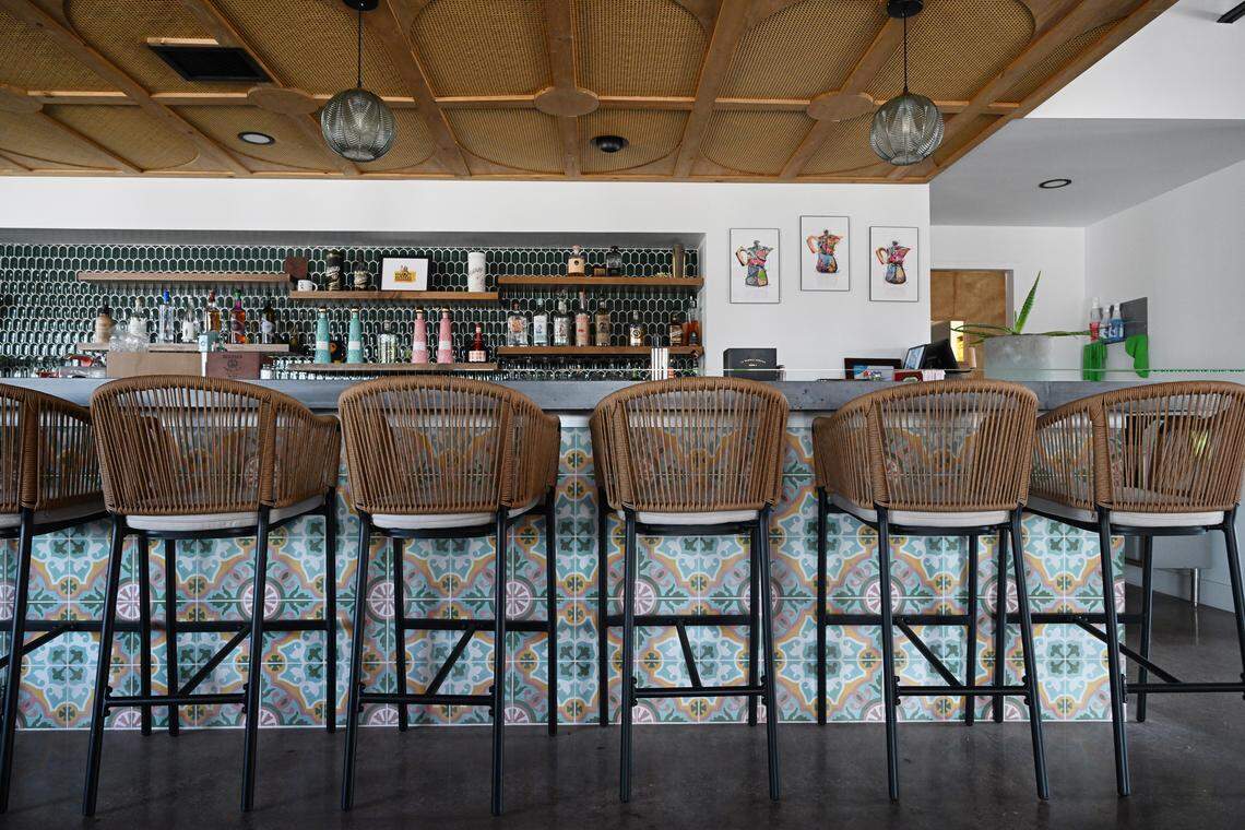 The full bar at Vida Latin Kitchen is a new addition to the space after Ernesto and Paula Aguirre renovated the former Greek Corner Pizza.