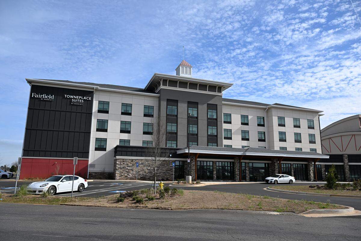 The dual brand hotel, TownePlace & Suites by Marriott and Fairfield by Marriott Inn & Suites, at the Georgia National Fairgrounds in Perry.
