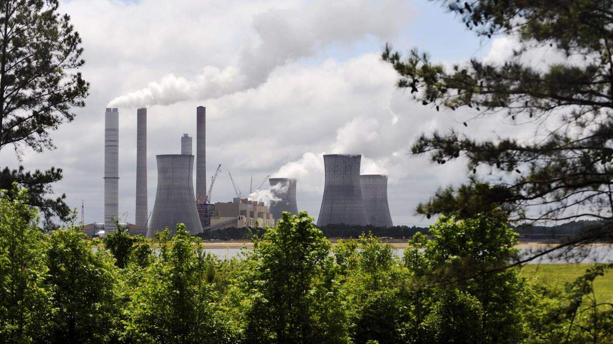 A view of Georgia Power’s Plant Scherer from Luther Smith Road.