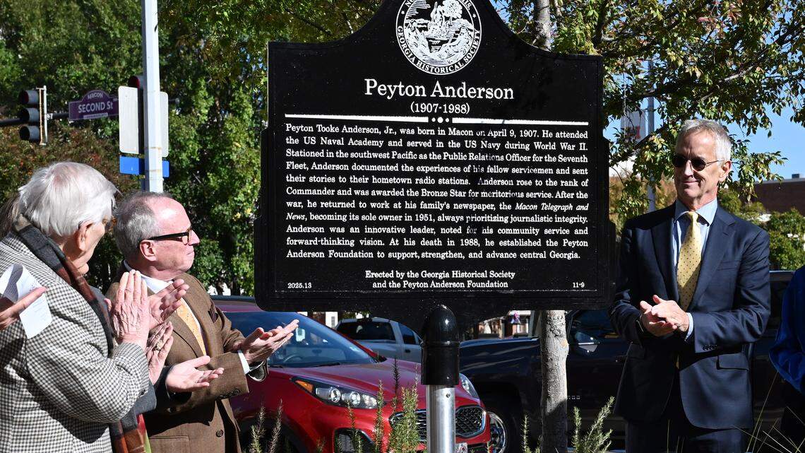 Journalism leader, owner of The Telegraph honored with historical marker in Macon