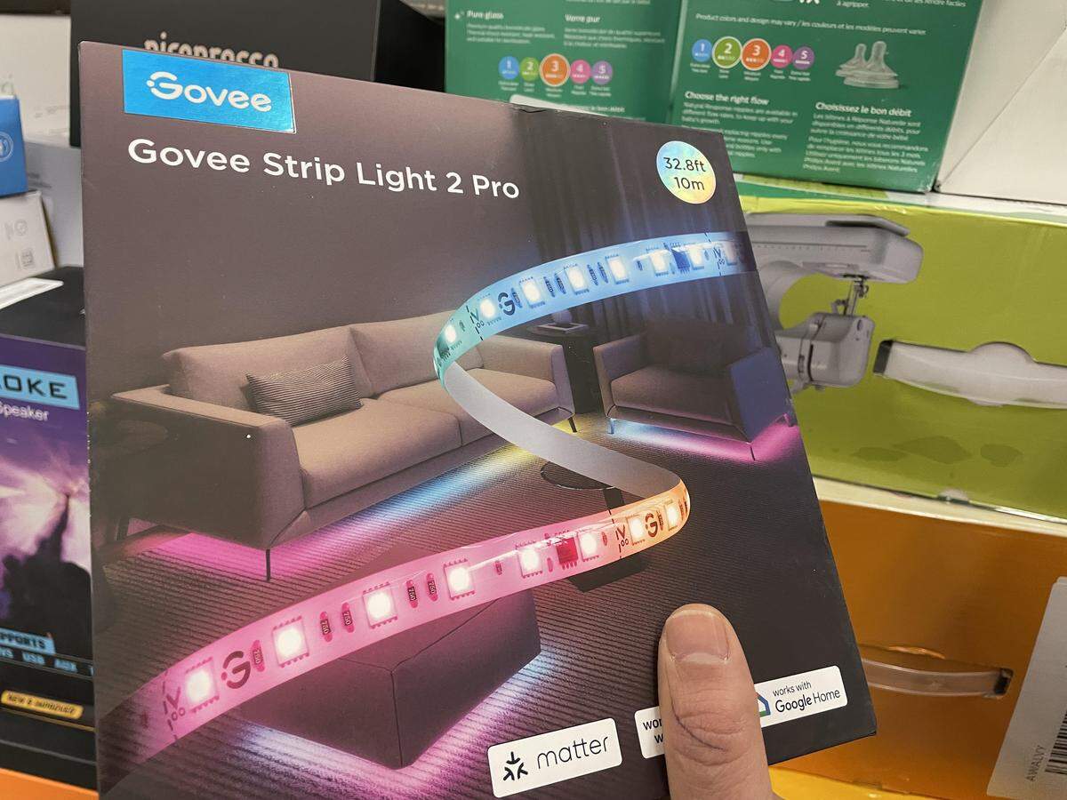 A Govee Stip Light 2 Pro is among the bin finds at Deals Outlet. The product was among those in the distribution of area of the new Warner Robins store.