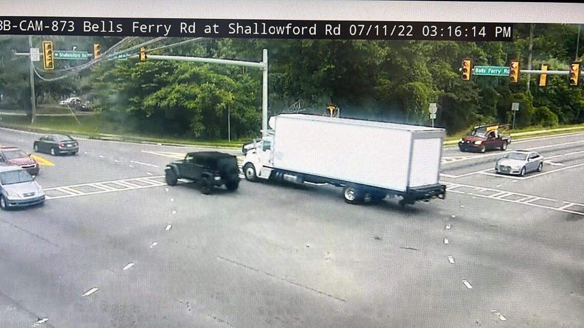 Georgia deputies are searching for a white box truck and its driver after a 15-year-old girl was struck crossing a street.