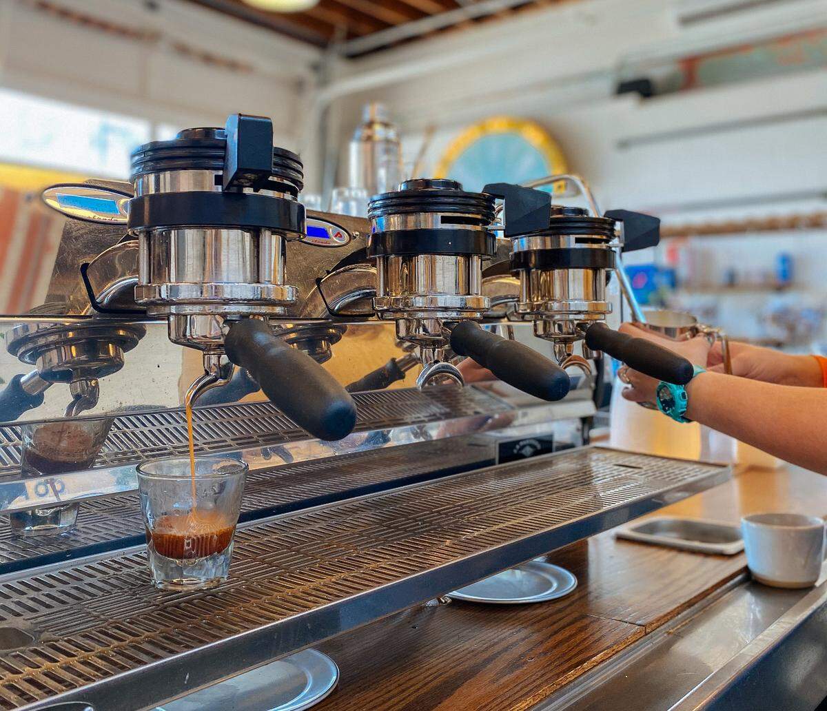 Espresso machine at Morning by Morning in Perry, GA.