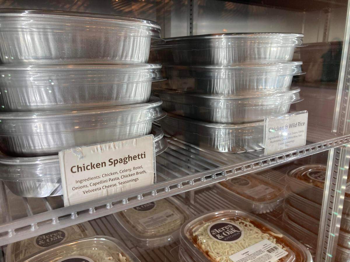 Ready for the oven casseroles at Acres & Oak Kitchen in downtown Perry. The franchise owners of the Perry location are opening an Acres & Oak Kitchen in Warner Robins.