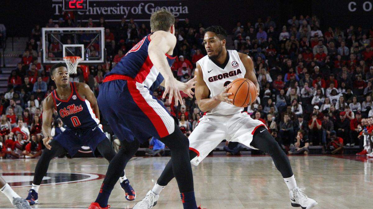 Georgia guard Juwan Parker hit four 3-pointers in Georgia's game against Ole Miss.