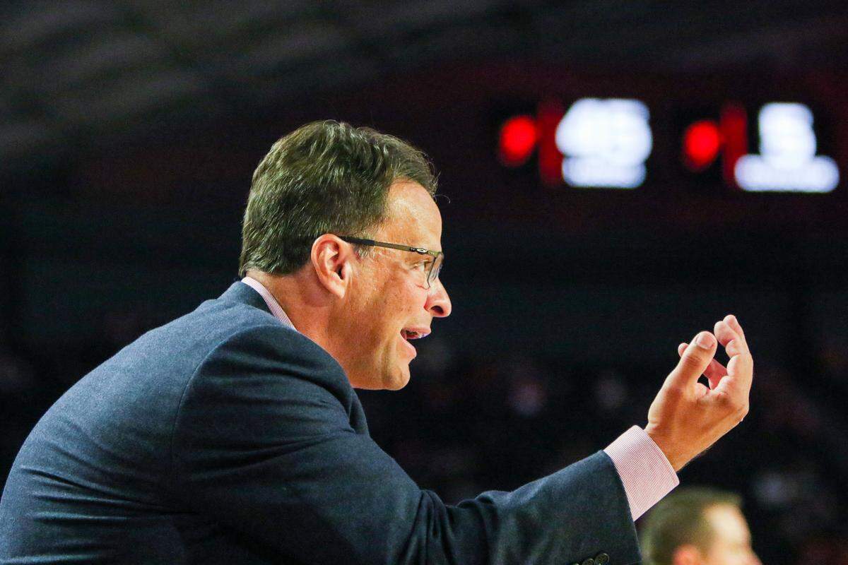 Georgia head coach Tom Crean during a game against Western Carolina in Stegeman Coliseum on Tuesday, Nov. 5, 2019. (Photo by Chamberlain Smith)