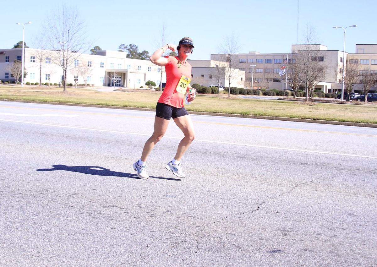 Her first road race route was past the hospital in Albany where doctors told her family she might never walk again.