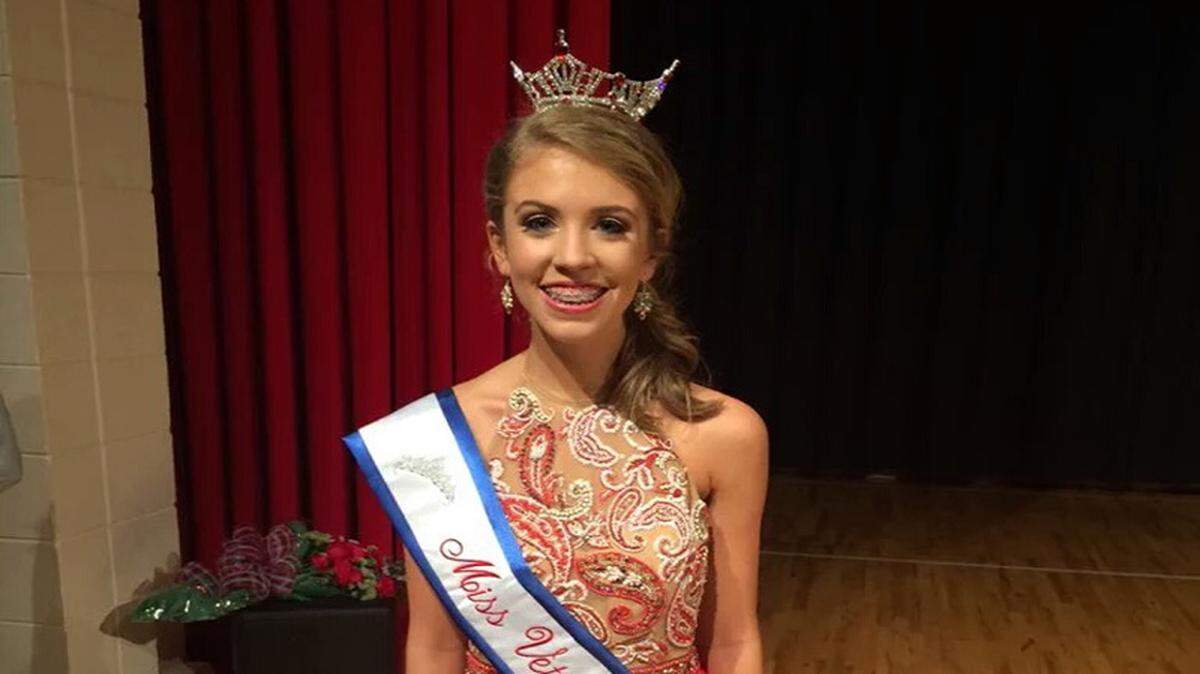 Anna Claire Brown, Miss Veterans High School, is a member of KAZ, Partners Club, Beta Club, Thespians and is vice president of the 10th-grade class.