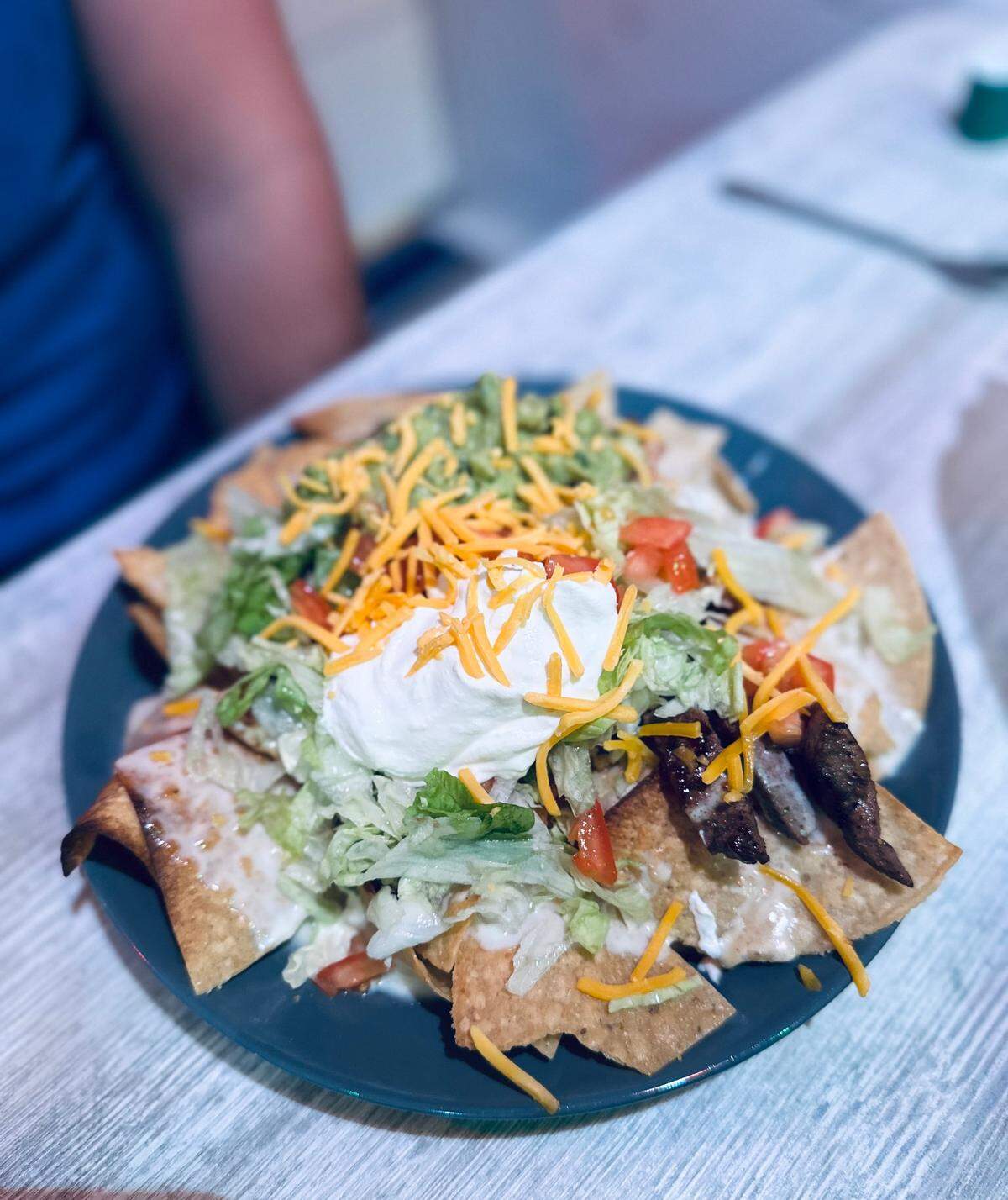 The nachos at Chevo’s are mighty meaty.