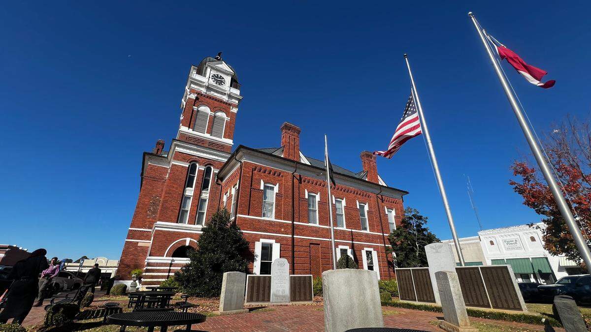 The Washington County Courthouse on Nov. 11, after a jury trial against Washington County deputies Henry Copeland, Michael Howell and Rhett Scott was delayed due to a medical emergency. The former deputies are facing murder charges relating to the death of Eurie Martin in July 2017.