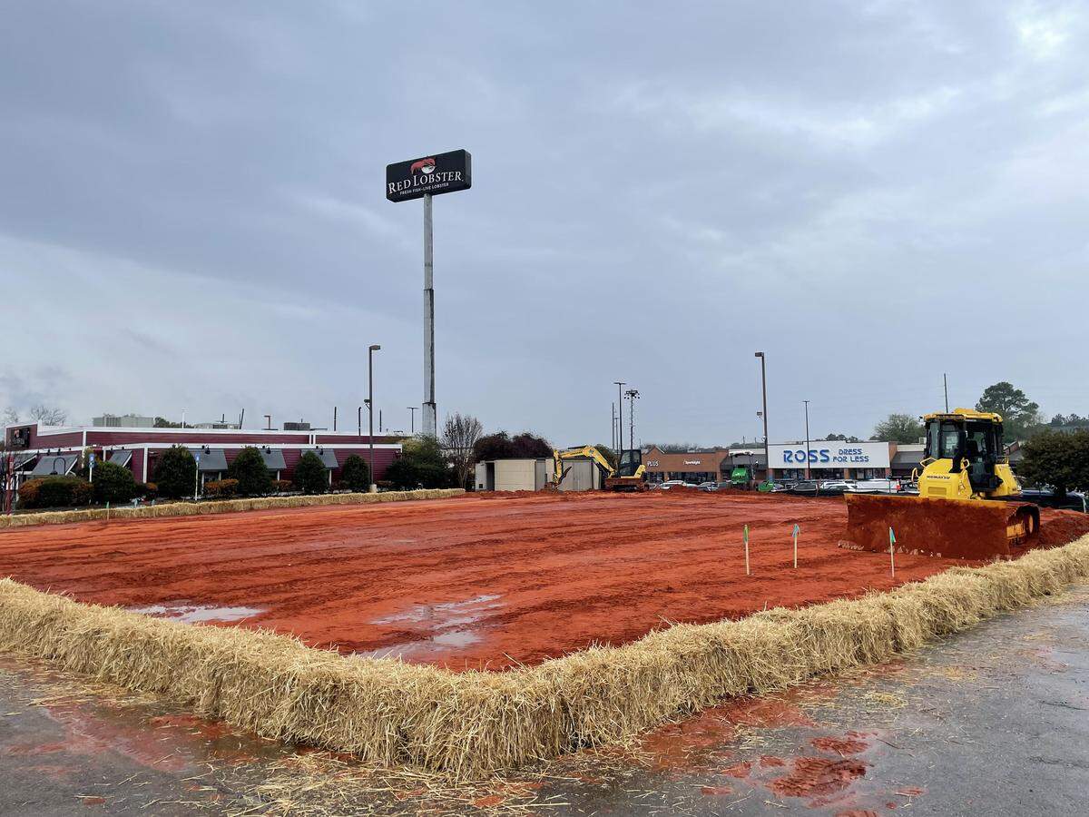 The old Chick-fil-A building at 1363 Sam Nunn Blvd. is no more to make room for a new Aspen Dental.