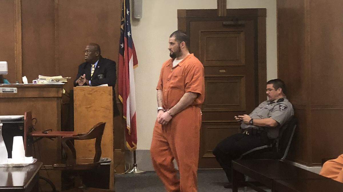 Raul Sanchez-Gonazalez in Bibb County Superior Court on Tuesday where he pleaded guilty to robbery and kidnapping.