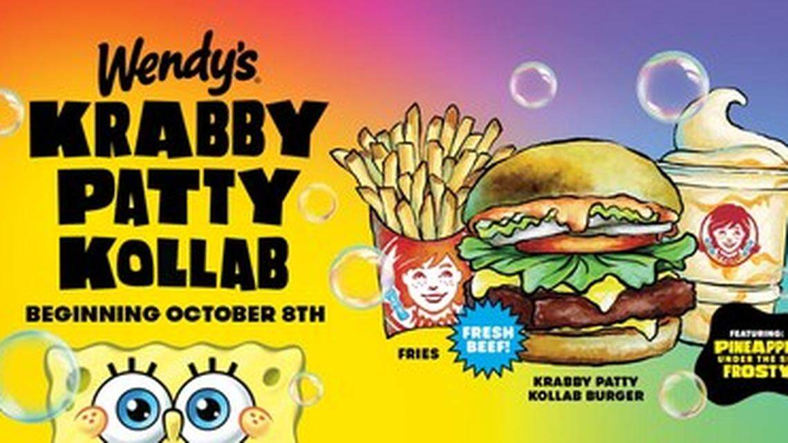 In celebration of the 25th anniversary of “SpongeBob SquarePants,” Wendy’s created the Krabby Patty Kollab meal, featuring a Pineapple Under the Sea Frosty and a Krabby Patty Kollab Burger dropping in the U.S. and Canada on Tuesday, October 8 for a limited time.
