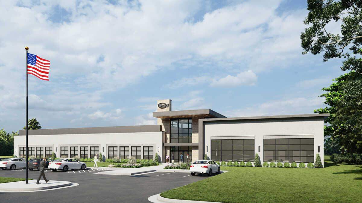 Rendering of Southwest Research Institute’s new $18.5 million, 33,000-square-foot facility for electronic warfare development that’s under construction at 653 Tallulah Trail in Warner Robins.