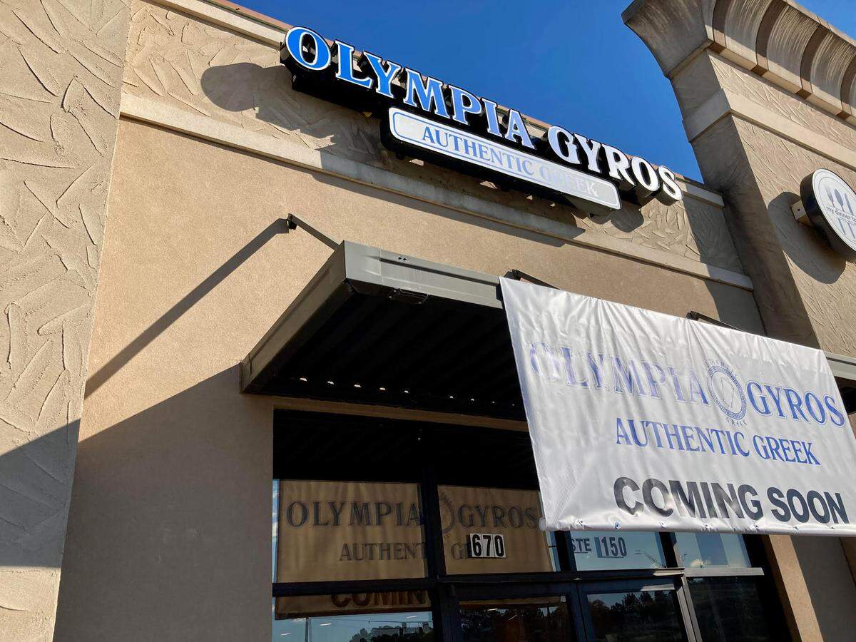 Olympia Gyros offering authentic Greek food is gearing up to open at 670 Lake Joy Road, Suite 150, in Warner Robins. The new restaurant has a Kathleen mailing address.