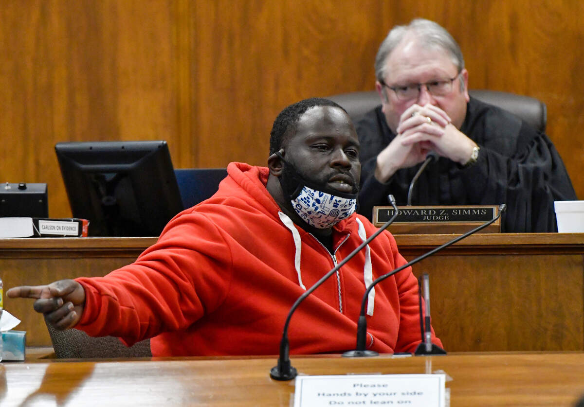 On the witness stand Thursday in Bibb County Superior Court, Quincy Emory pointed out accused killer Anterrio Tremaine Stinson, accused of killing Emory’s cousin, Jackie Dewayne Rouse, on Halloween night in 2017.