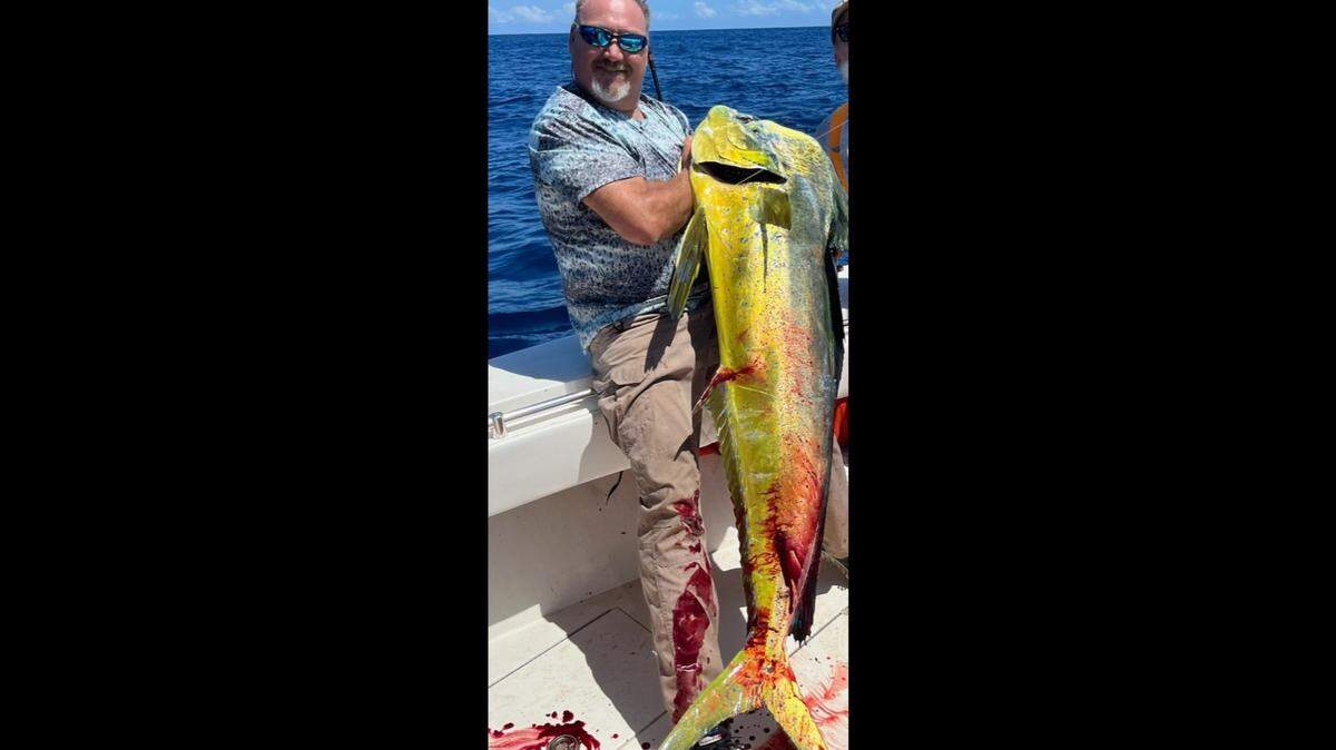 A Georgia man caught a state record-breaking mahi-mahi, officials say.