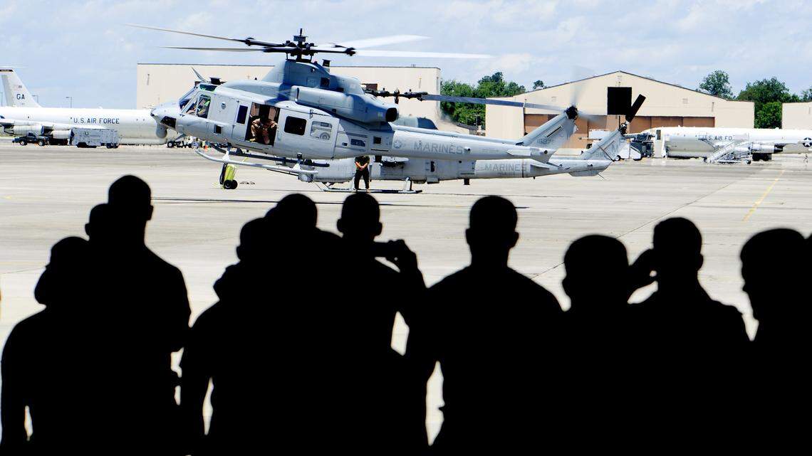 Marine helicopter unit is leaving Robins 