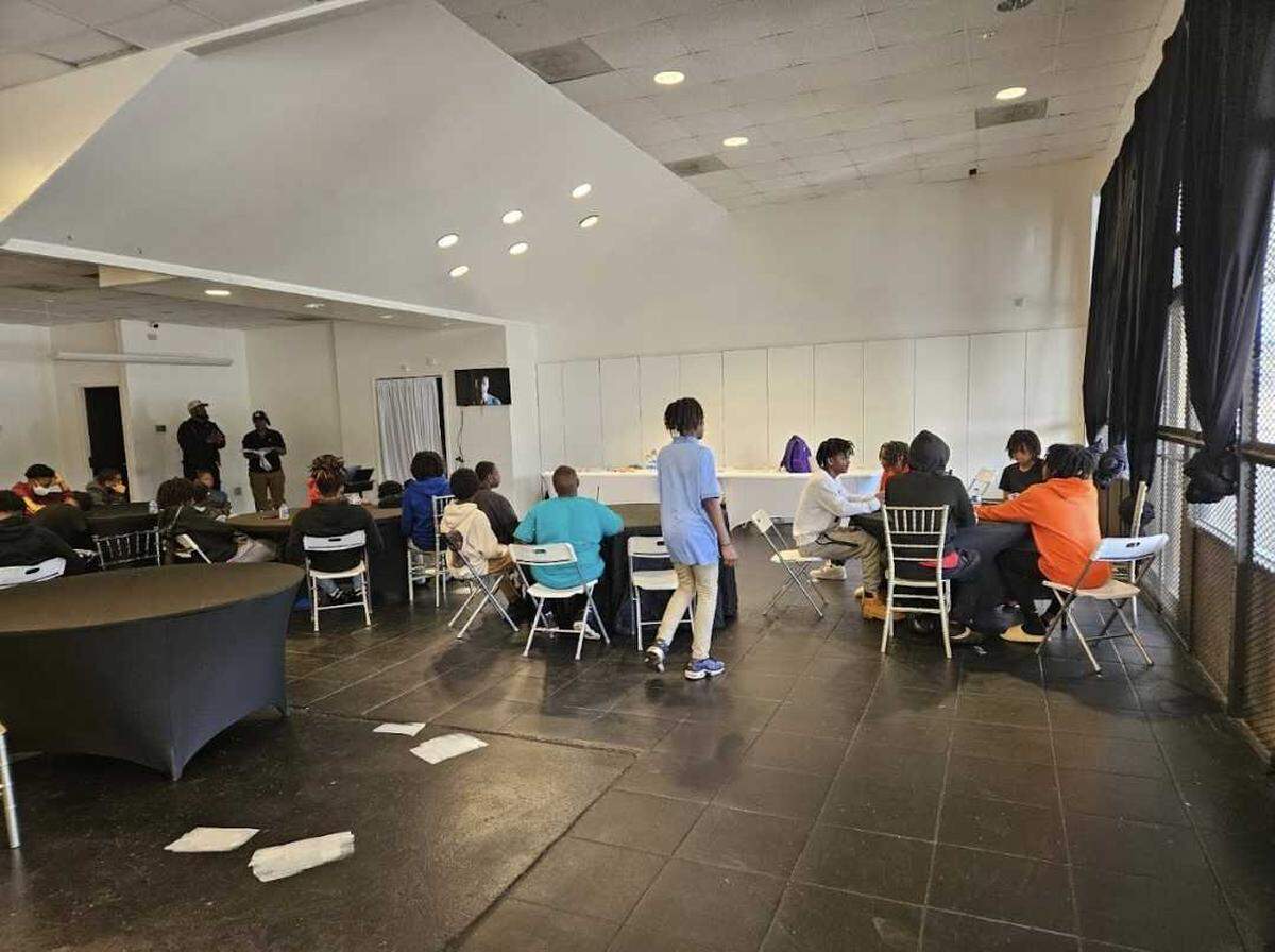 Over 30 male youth in Bibb County joined the Making Proud Choices event at 3740 Bloomfield Village Drive.