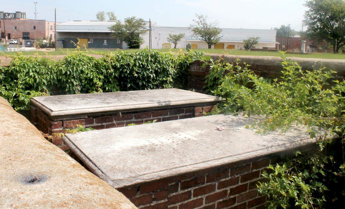 A restored bit of the old city cemetery in Macon, Georgia. The land was a burial ground for two decades in the early 1800s.