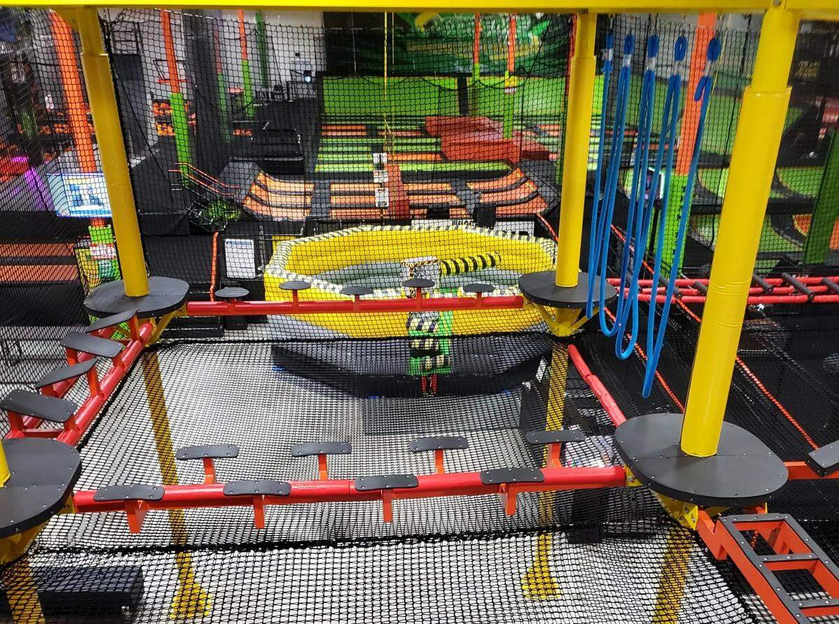 A more than 40,000-square-foot, three-story Xtreme Air Mega Park is going up at 705 Osigian Blvd. on 5.81 acres next to a Warner Robins fire station. The trampoline park is expected to have attractions like these.